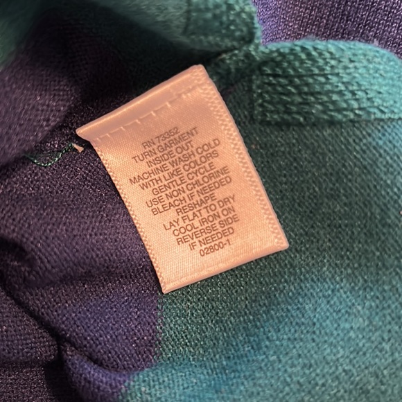 Liz Claiborne Women’s 3/4 Sleeve Pullover Sweater NWT Emerald and Navy Blue - Picture 10 of 10